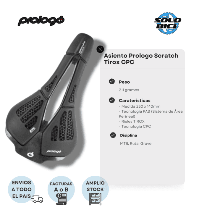 Asiento Prologo Scratch M5 Pas Cpc Tirox - Imagen 3