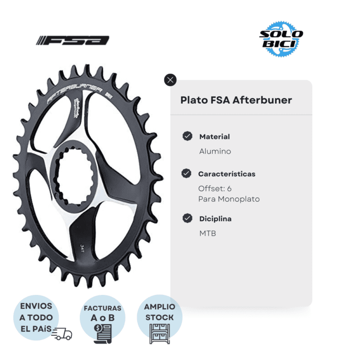 Plato Redondo De Mtb Fsa Afterburner Direct Mount Offset - Imagen 3