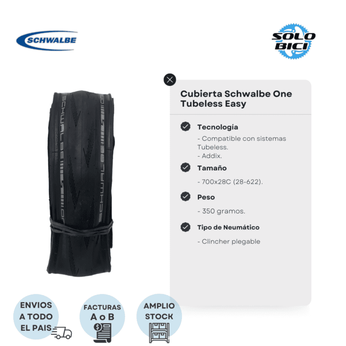 Clincher De Ruta Schwalbe One Tubeless Easy - Imagen 4