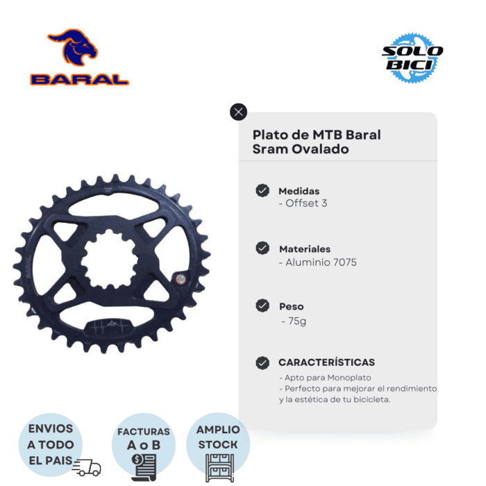 Plato De Mtb Baral Direct Mount Sram - Imagen 3