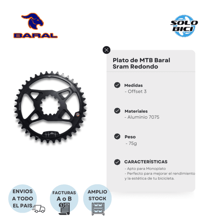 Plato De Mtb Baral Direct Mount Sram - Imagen 2