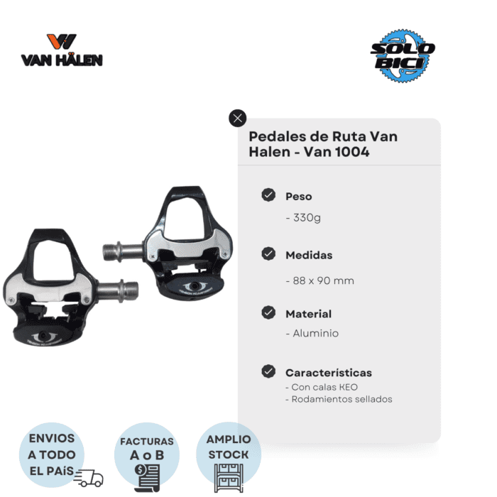 Pedales De Ruta Van Halen Van 1004 Con Calas - Imagen 3