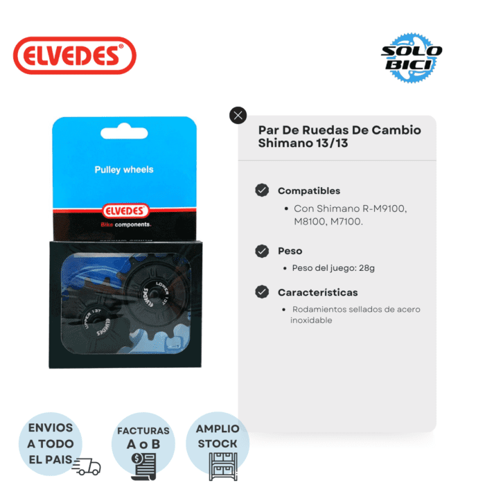 Rueditas De Cambio Elvedes Shimano M9100/8100/7100/6100 13t - Imagen 2