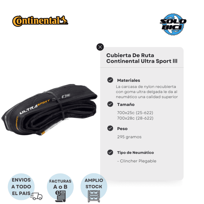 Cubierta De Ruta Continental Ultra Sport lll - Imagen 2