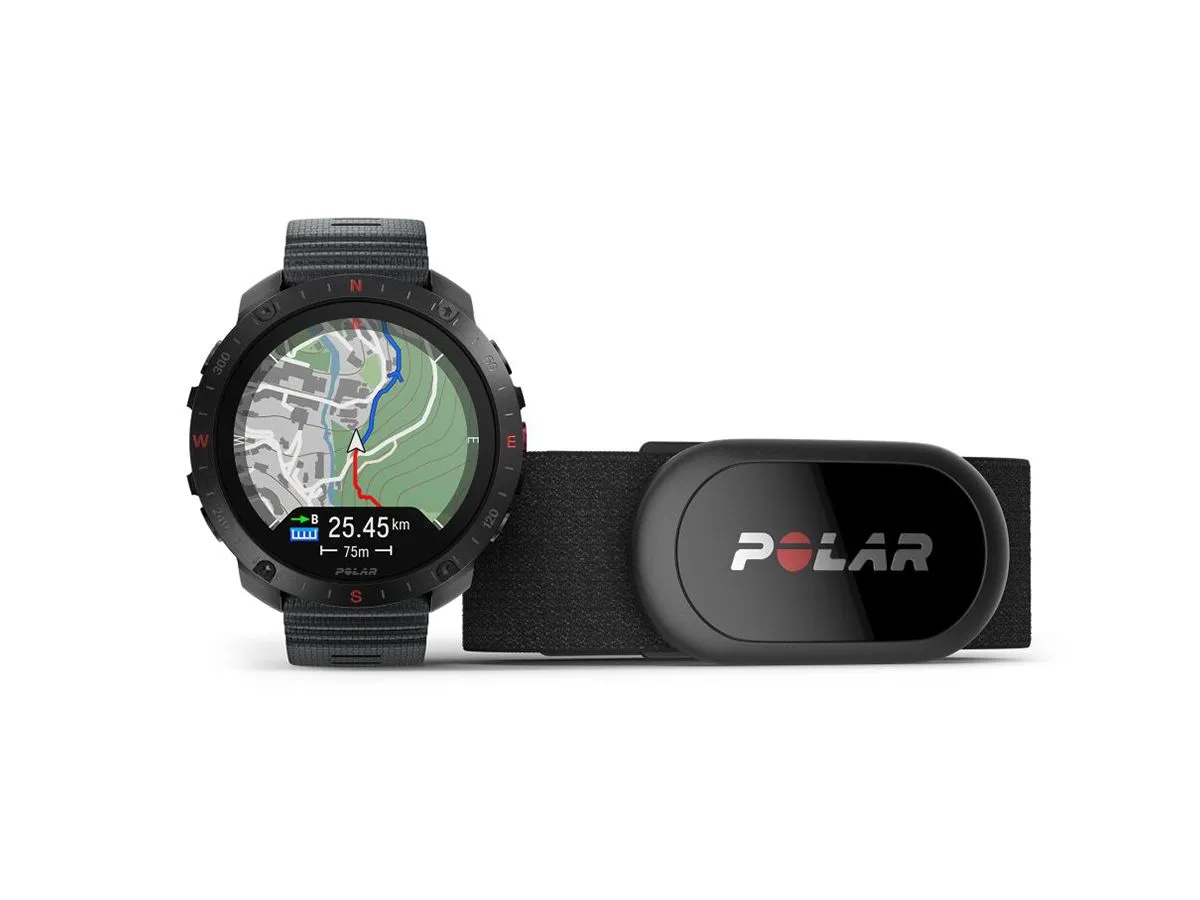 Reloj Polar Grit X2 Pro Gps Night Black + Banda Cardiaca H10