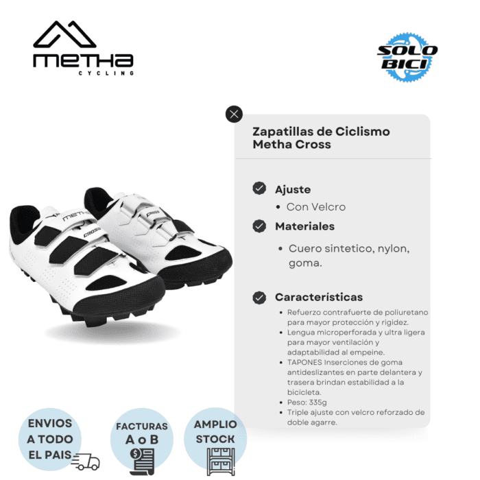 Zapatillas De Ciclismo Mtb Metha Cross - Imagen 5