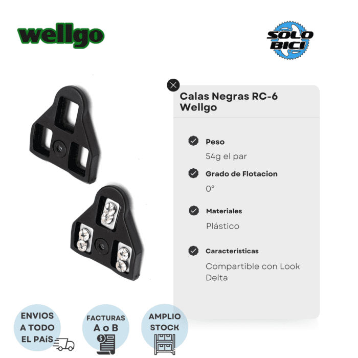 Calas Negras Wellgo Rc-6 Look Delta 0° - Imagen 2