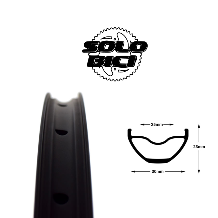 Aro De Bicicleta Tubeless 25mmx30mmx23mm 32 Agujeros - Imagen 3