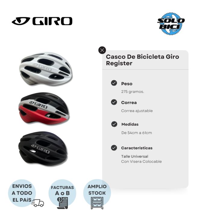Casco De Bicicleta Giro Register - Imagen 7