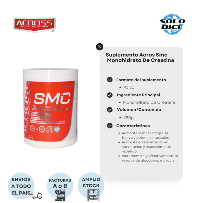 SMC - Monohidrato Creatina En Polvo - Imagen 2