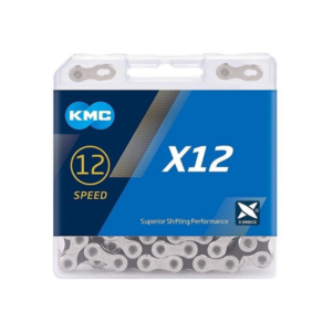 Cadena Kmc X12 Silver Black 126 Eslabones
